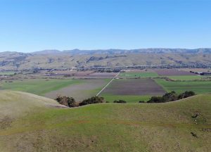 view from hills overlooking Coyote Valley